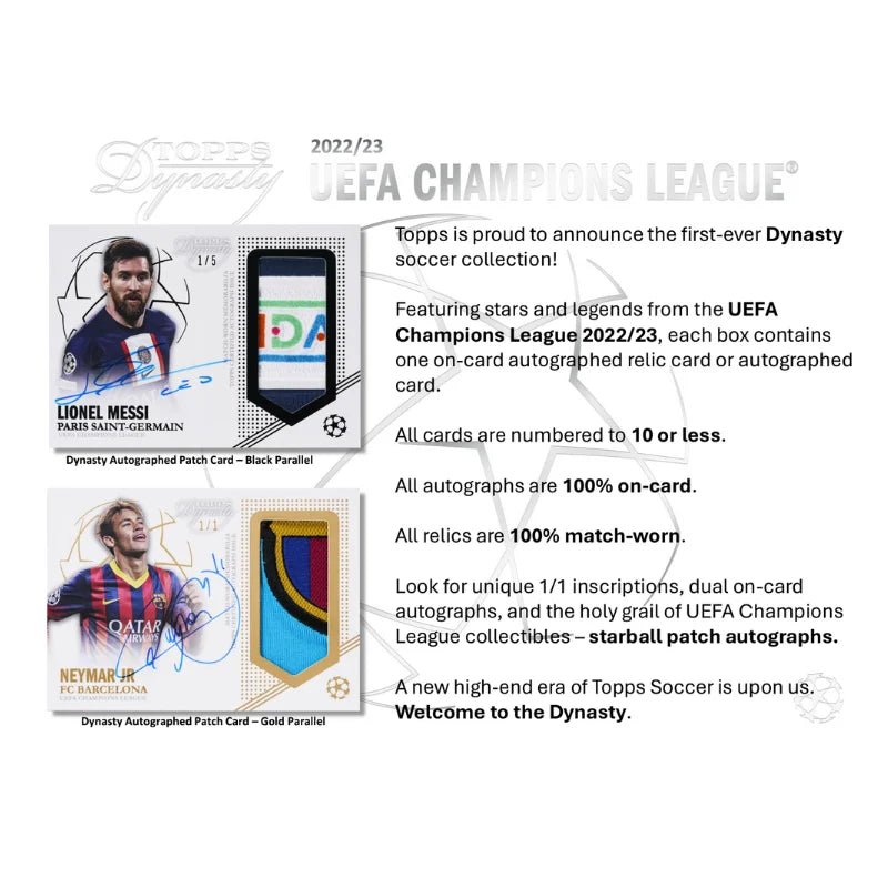 2022/23 Topps Dynasty UEFA Champion's League Soccer Hobby 5 Box Case - Menjong