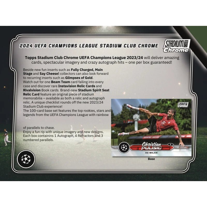 2023/24 Topps Stadium Club Chrome UEFA Soccer Hobby 12 Box Case - Menjong