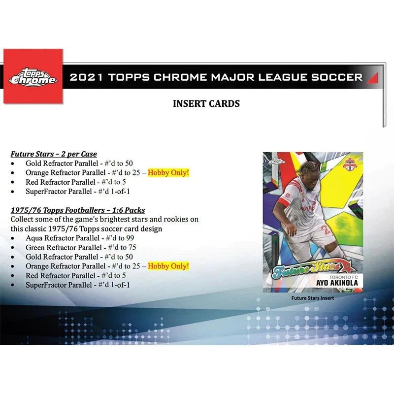 2021 Topps Chrome MLS Soccer Hobby Case (12ct) - Menjong