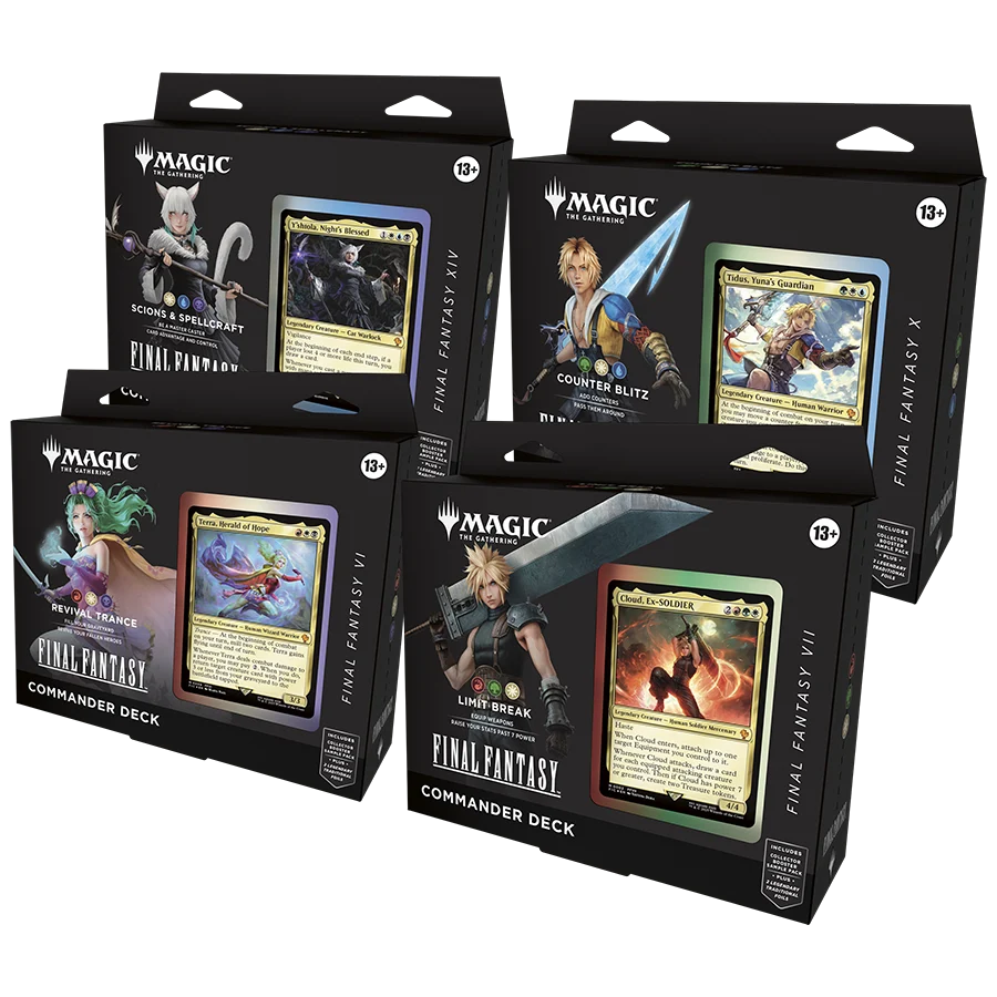 3830db0b7df77178cee101c21dcc4cbd Final Fantasy Commander Deck Set of 4 - Menjong