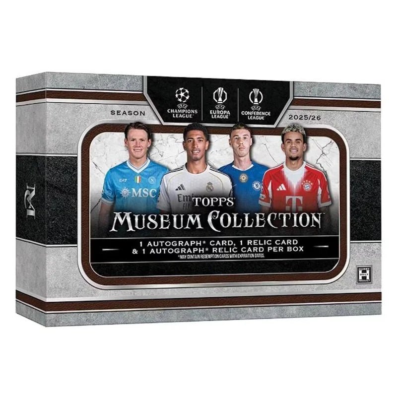 6b8597f8c1394f123c6770e491cb47ec 2025/26 Topps UEFA Club Competitions Museum Collection Soccer Hobby Box - Menjong