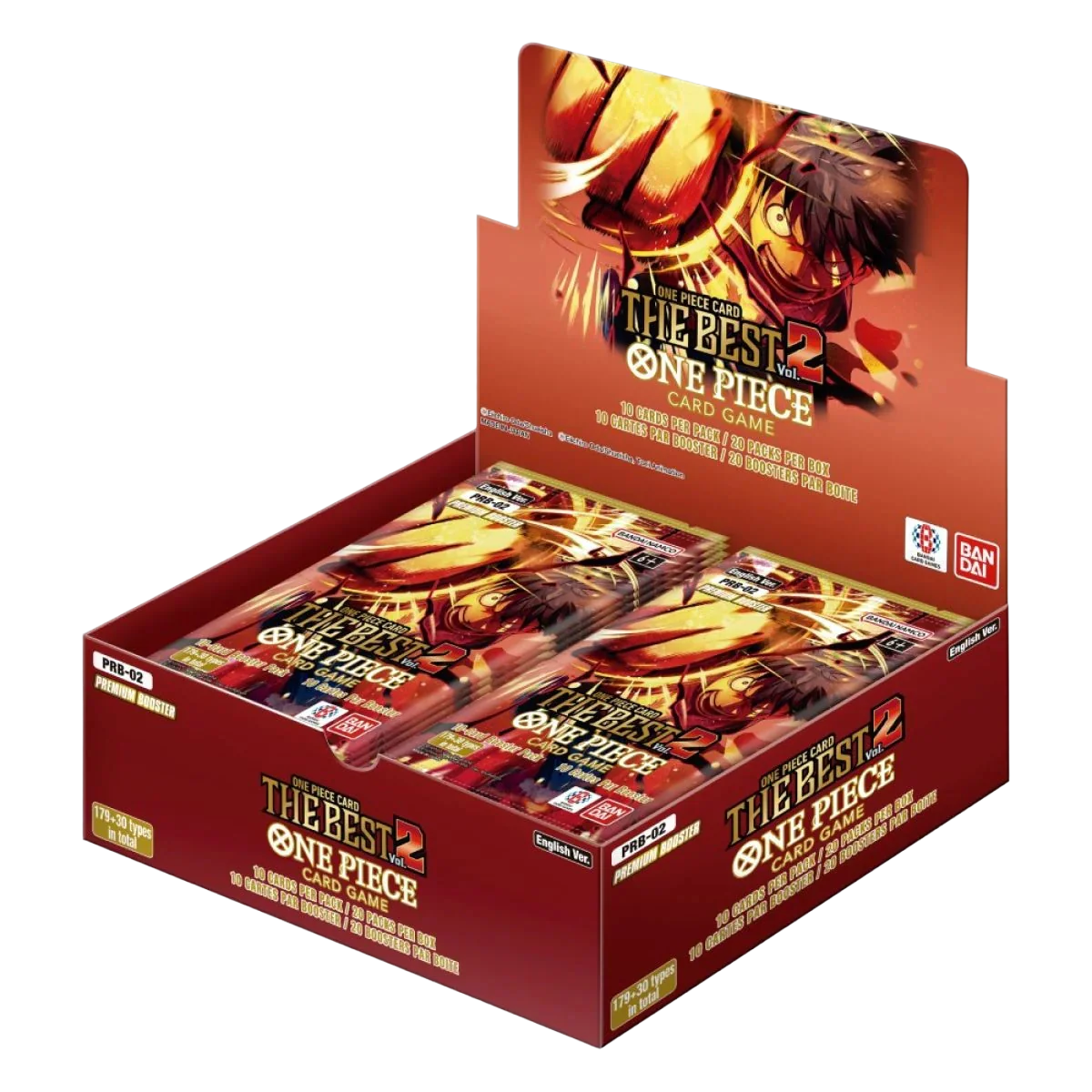 72eb3abf2299b1d7e129e08832f48b7c One Piece TCG - One Piece Card The Best Vol.2 (PRB-02) - Premium Booster Box (20x Packs) - Menjong