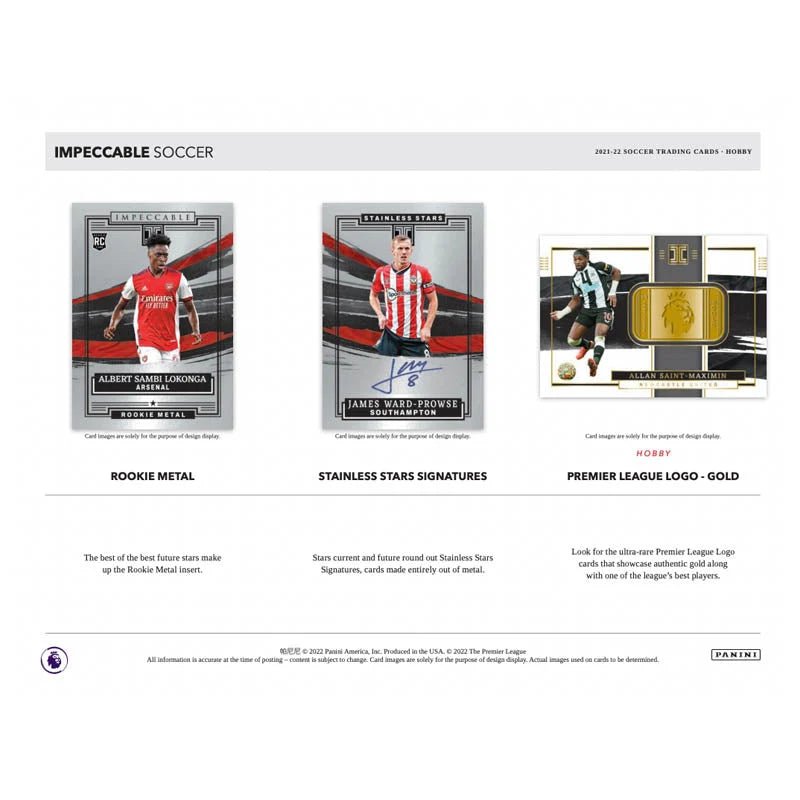 2021/22 Panini Impeccable Soccer Hobby Box - Menjong