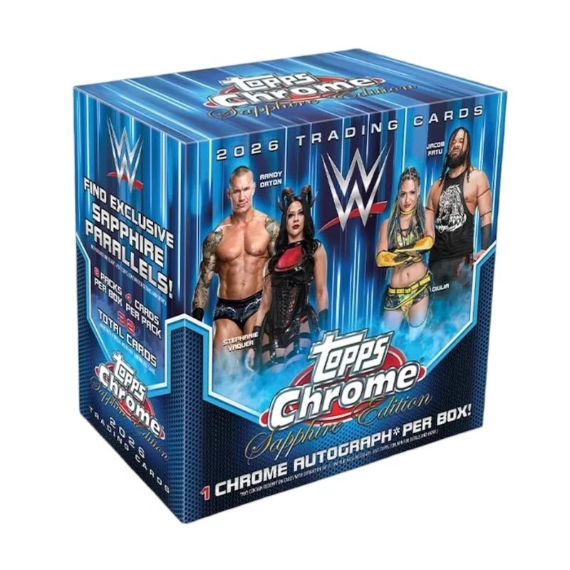 2026 Topps Chrome WWE Hobby Sapphire 10 Box Case - Menjong